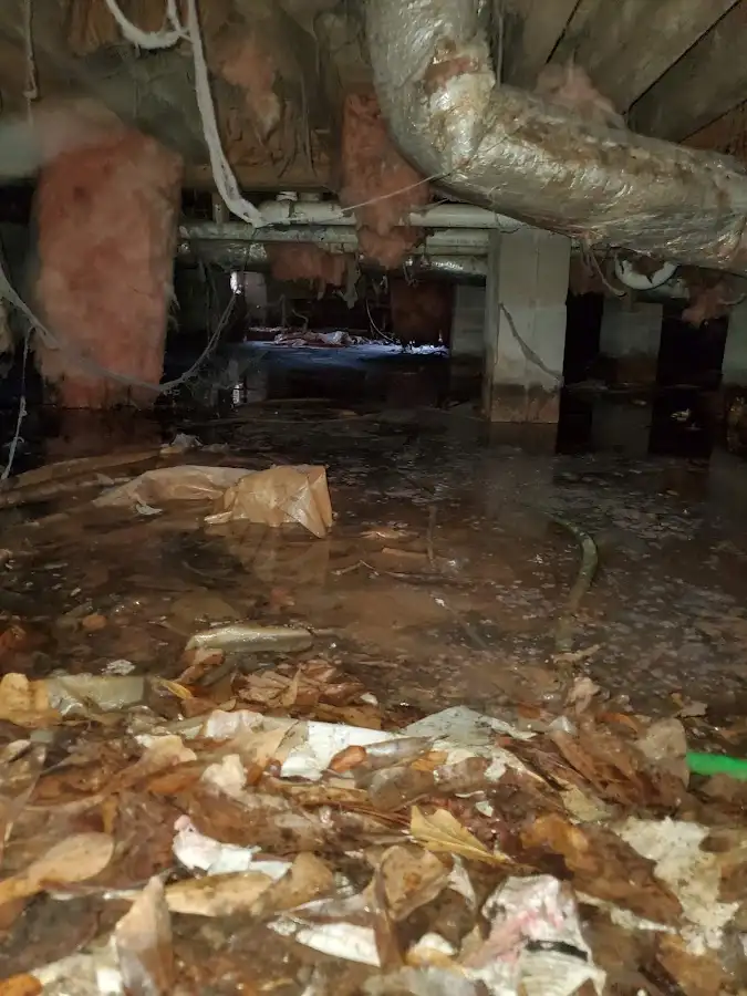 Crawl space flood assessment for Commercial Water Damage Restoration in Michigan City